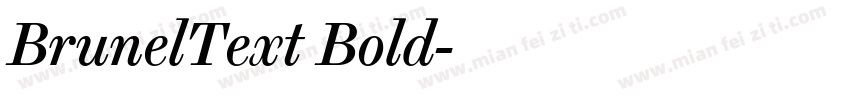 BrunelText Bold字体转换
